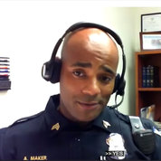 Sgt. Alvin Maker says, “We definitely embrace the community policing mindset.”