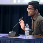 Shyam Patel shares experiences working at NIH. PHOTO: CHIA-CHI CHARLIE CHANG 
