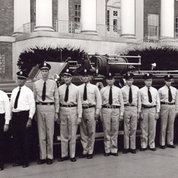 NIHFD staff with one of its first engines  PHOTO: NIHFD
