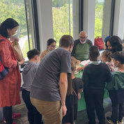 Kids and their grown-ups have fun learning about skin, joints, muscles and bones at multiple NIAMS stations. PHOTO: NIAMS.