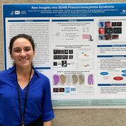 Ph.D. student Yasemin Cole presents her research on hypoxia and how it can regulate whether someone develops cancer. PHOTO: Myranda Tarr