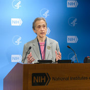 NIH Deputy Director for Intramural Research Dr. Nina Schor opens Research Festival 2023. PHOTO: MARLEEN VAN DEN NESTE